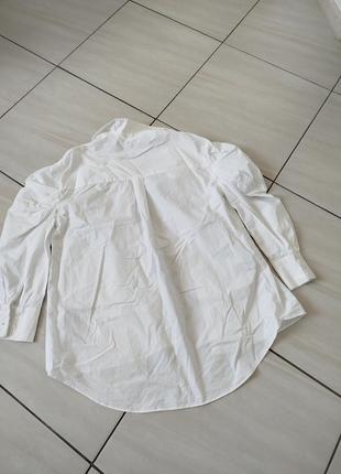 Белоснежная хлопковая рубашка zara5 фото