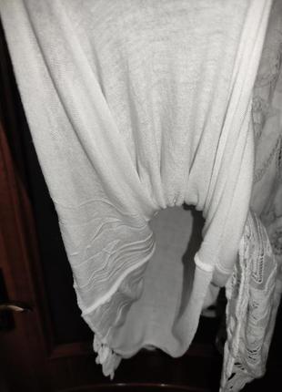 Білосніжне ажурне / мережеве плаття / сукня today (італія) бавовна, віскоза3 фото