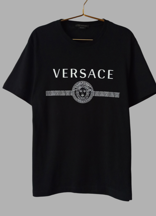 Оригинальная мужская  футболка versace из хлопкового джерси2 фото