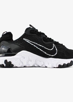 Кроссовки nike react vision"black/white"3 фото