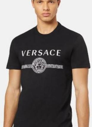 Оригинальная мужская  футболка versace из хлопкового джерси1 фото