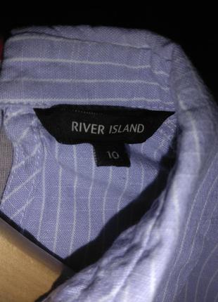 Оверсайз рубашка в полоску river island с красивой спинкой (100% хлопок)8 фото