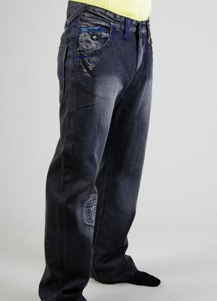 Широкі чоловічі джинси energie, широкі штани, рвані джинси, сині, бегі, baggy