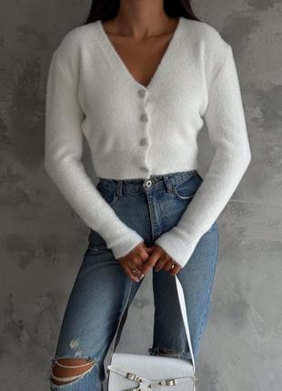 Светр з гудзиками трава 24110