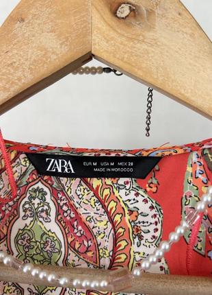 Красивая красная блуза zara ❤️❤️6 фото