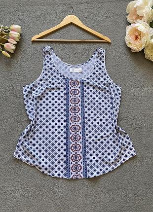 Блузончик біло блакитний з орнаментом