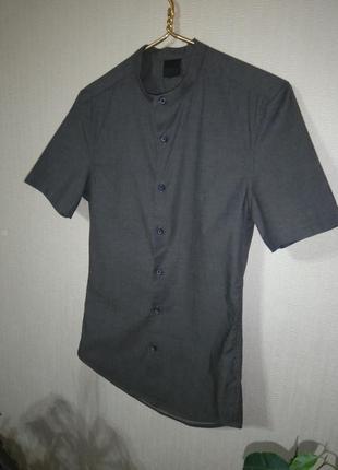 Стильная лаконичная коттоновая рубашка asos (хлопок, эластан)4 фото