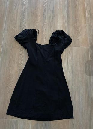 Черное платье zara с открытой спиной4 фото