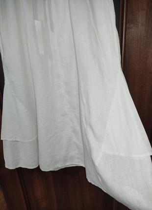 Белоснежное льняное платье-миди betty barclay (100% лен)4 фото