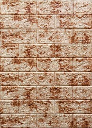 Декоративная 3d панель самоклейка под кирпич красный мрамор 700x770x5мм (063) sw-00000035