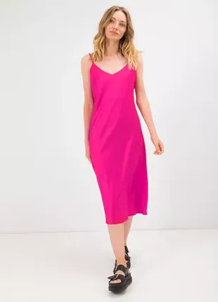 Рожева сукня-комбінація з натуральним шовком2 фото