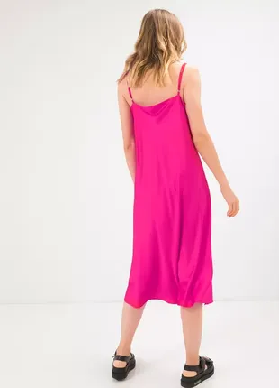 Рожева сукня-комбінація з натуральним шовком3 фото