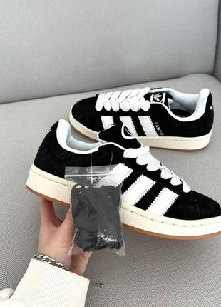 Кроссовки adidas campus white black3 фото