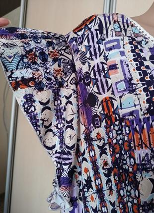 Еластична сукня у фіолетовий принт4 фото