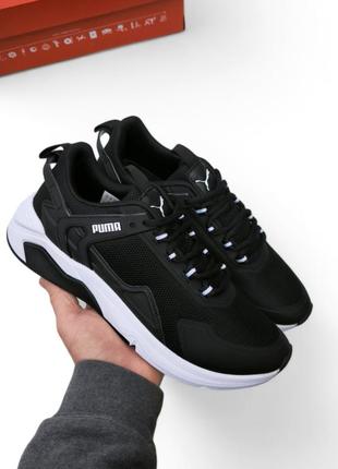 Мужские кроссовки puma чёрные с белым5 фото