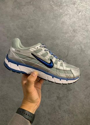 Чоловічі шкіряні кросівки nike p6000 blue grey