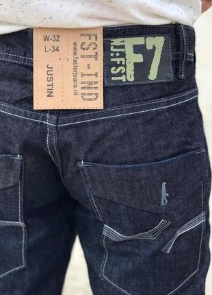 Джинси чоловічі fst-ind, джинси з кишенями, сині, прямого крою, бегі, baggy, широкі штани3 фото