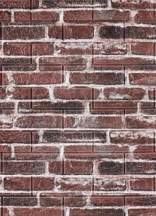Декоративная 3d панель самоклейка под кирпич красный екатеринославский 700x770x5мм (043) sw-00000031