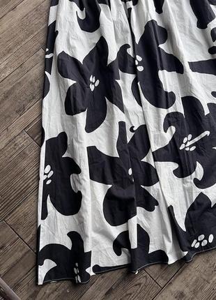 Хлопковая юбка миди в цветы marimekko5 фото