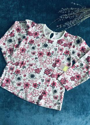 🔥 лонгслів 🔥 для дівчаток брендовий з квіточками новий футболка