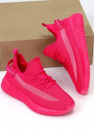 Популярні жіночі кросівки в новому яскравому фуксі кольорі, рожевий, текстиль, літні, неонові, новин7 фото