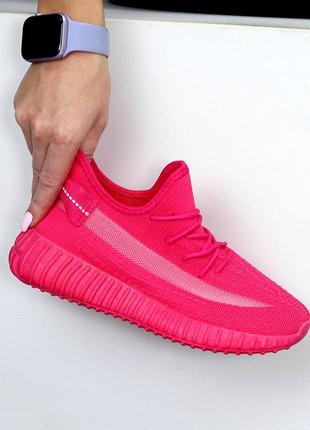 Популярні жіночі кросівки в новому яскравому фуксі кольорі, рожевий, текстиль, літні, неонові, новин9 фото