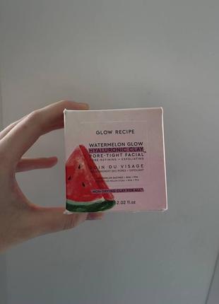 Маска для обличчя з гіалуроновою та bha/pha-кислотами — glow recipe watermelon glow hyaluronic clay pore-tight facial mask6 фото