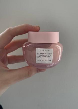 Маска для обличчя з гіалуроновою та bha/pha-кислотами — glow recipe watermelon glow hyaluronic clay pore-tight facial mask8 фото