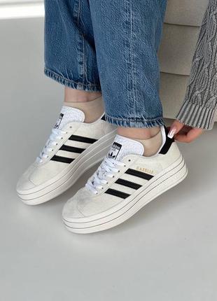 Кросівки adidas gazelle cream platform3 фото