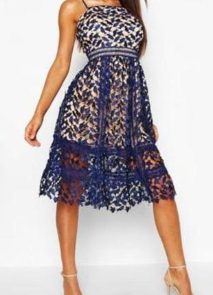 Платье ажурное кружевное boohoo 10-12 р.