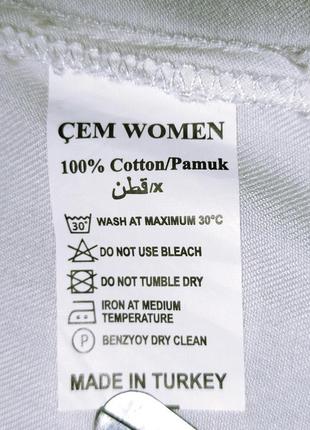 Çem women белая удлинённая рубашка свободного кроя8 фото