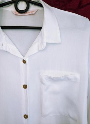 Çem women белая удлинённая рубашка свободного кроя3 фото