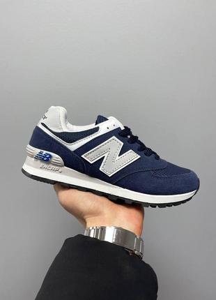 Жіночі кросівки new balance 574 blue white v / smb