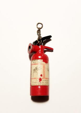 Брелок, зажигалка мини пожарный балон винтажный2 фото