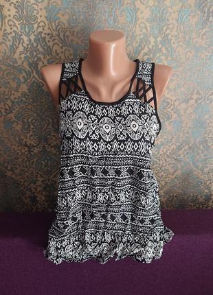 Красивая блуза майка вискоза р.44 /46 блузка топ