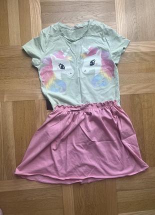 Стильный костюм на девочку лето 8-10р
