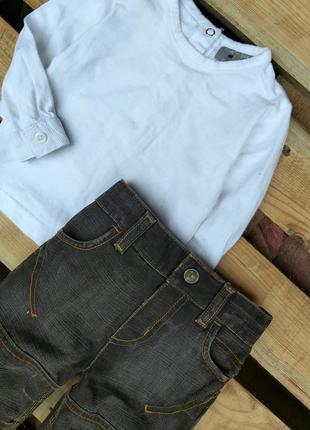 Набір стильнячі широкі джинси і реглан з манжетами 🤍🐻🤍🐻2 фото
