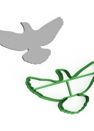 Різак полімерної глини птах із піднятими крилами горлиця