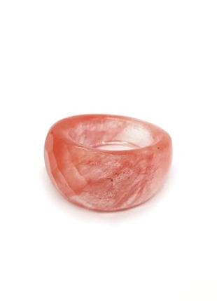 💍💗 эксклюзивное кольцо р. 21 цельный граненый натуральный камень халцедон