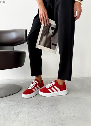 Кросівки кеди червоні замш