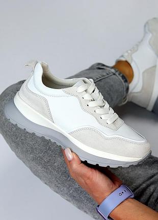 Кросівки жіночі, натуральна шкіра/замша