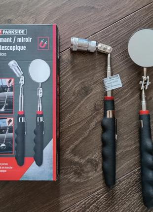 Набір інструментів для огляду магніт з підсвіткою дзеркало parkside