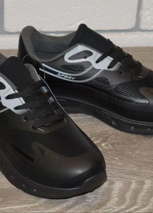 Кросівки підліткові чорні (розміри: 36, 37, 38, 39, 40, 41)4 фото