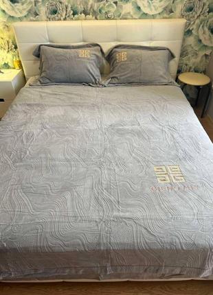 Новинка комплект постільної білизни велюр з рельєфною вишивкою