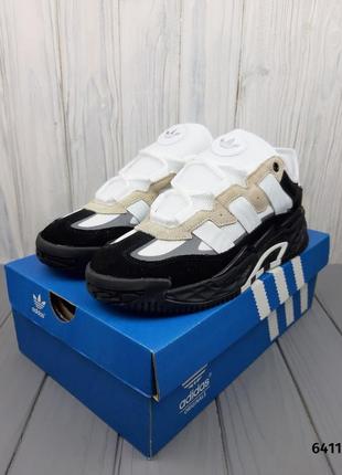 Кроссовки мужские white adidas niteball white black