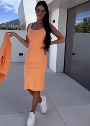 Сукня жіноча довга міді повсякденна з рукавом класична осіння на осінь демісезонна...