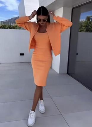 Сукня жіноча довга міді повсякденна з рукавом класична осіння на осінь демісезонна...