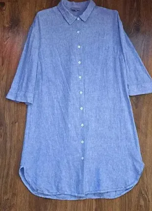 Рубашка, туника, платье oliver bonas, лен, размер s.4 фото