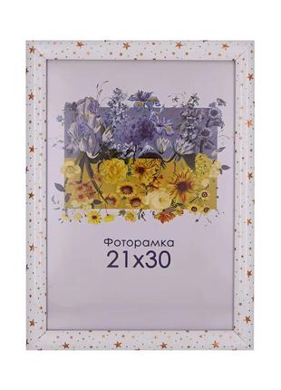Фоторамка зірочка 21x30(а4) з склом (пластиковий багет)