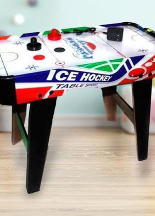 Спортивна настільна гра аерохокей zc power hockey aerohockey на ніжках працює від мережі 220v